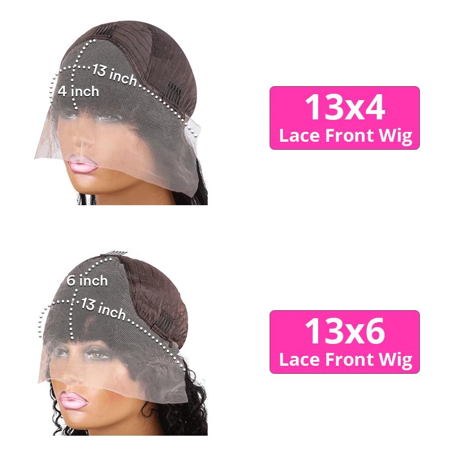 Perruque Lace Front Wig naturelle bouclée, Deep Wave, HD, 13x6, 13x4, 30 pouces
