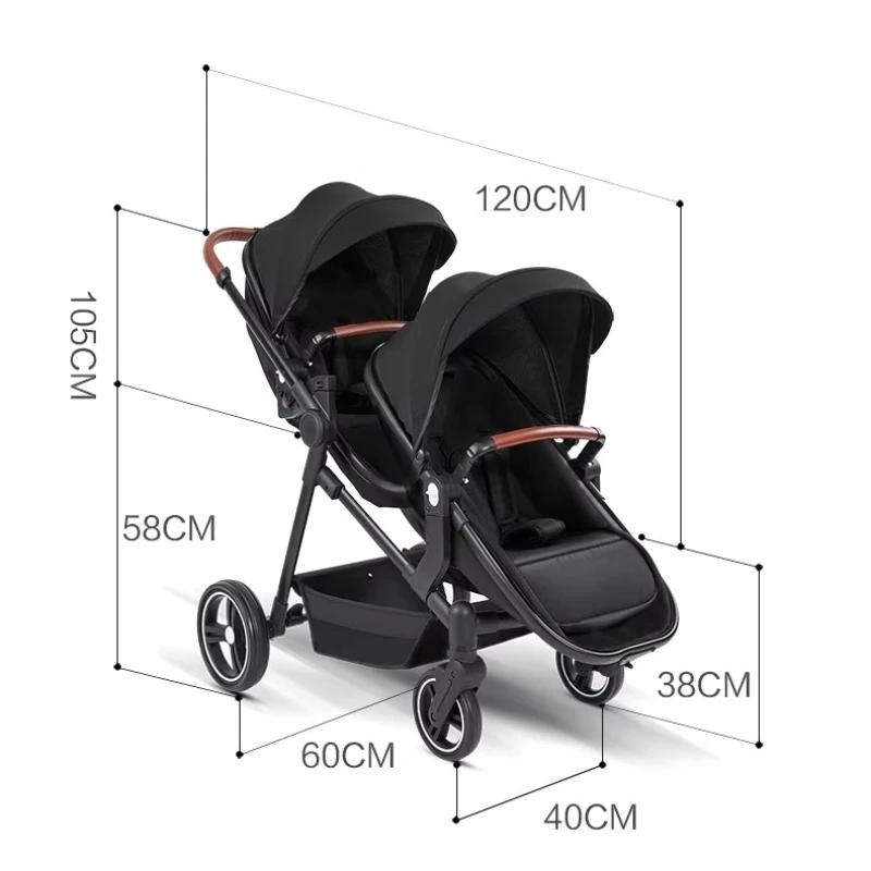 Nouvelle poussette Double légère pliable, Double siège, Portable, multifonctionnelle, peut être pris