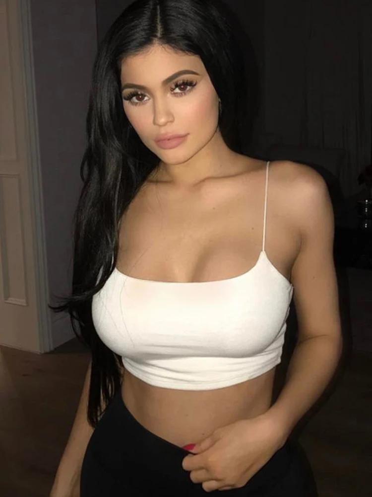 Débardeur Sexy noir licou haut court femmes été Camis dos nu Camisole mode décontracté bustier tubul
