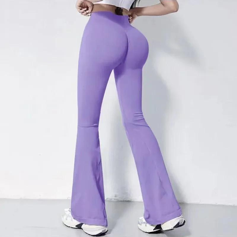 TUNIControl-Leggings évasés taille haute pour femmes, pantalons de survêtement décontractés, pantalo