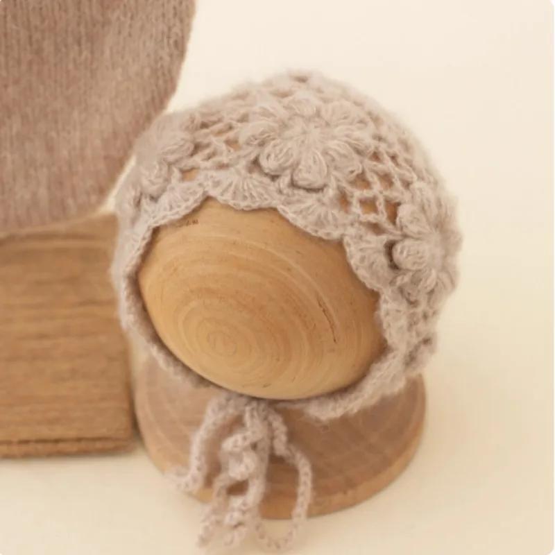 Barboteuse en mohair pour bébé, accessoires de photographie pour nouveau-nés, vêtements photo faits