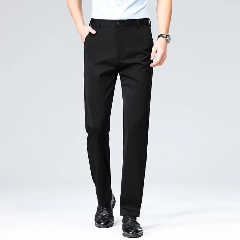 Pantalon d'affaires pour hommes en tissu très extensible adapté à toutes les saisons, doté d'une cei