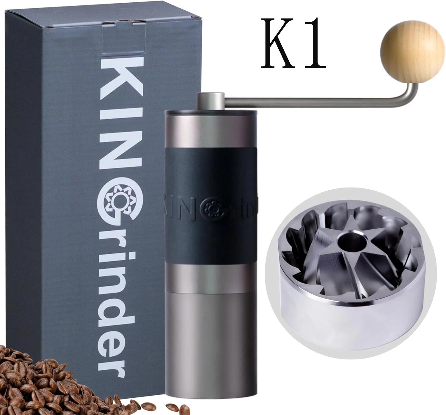 Moulin à café manuel Kingrinder, portable, acier inoxydable 420, meules de 38 mm/48 mm, K1/K2