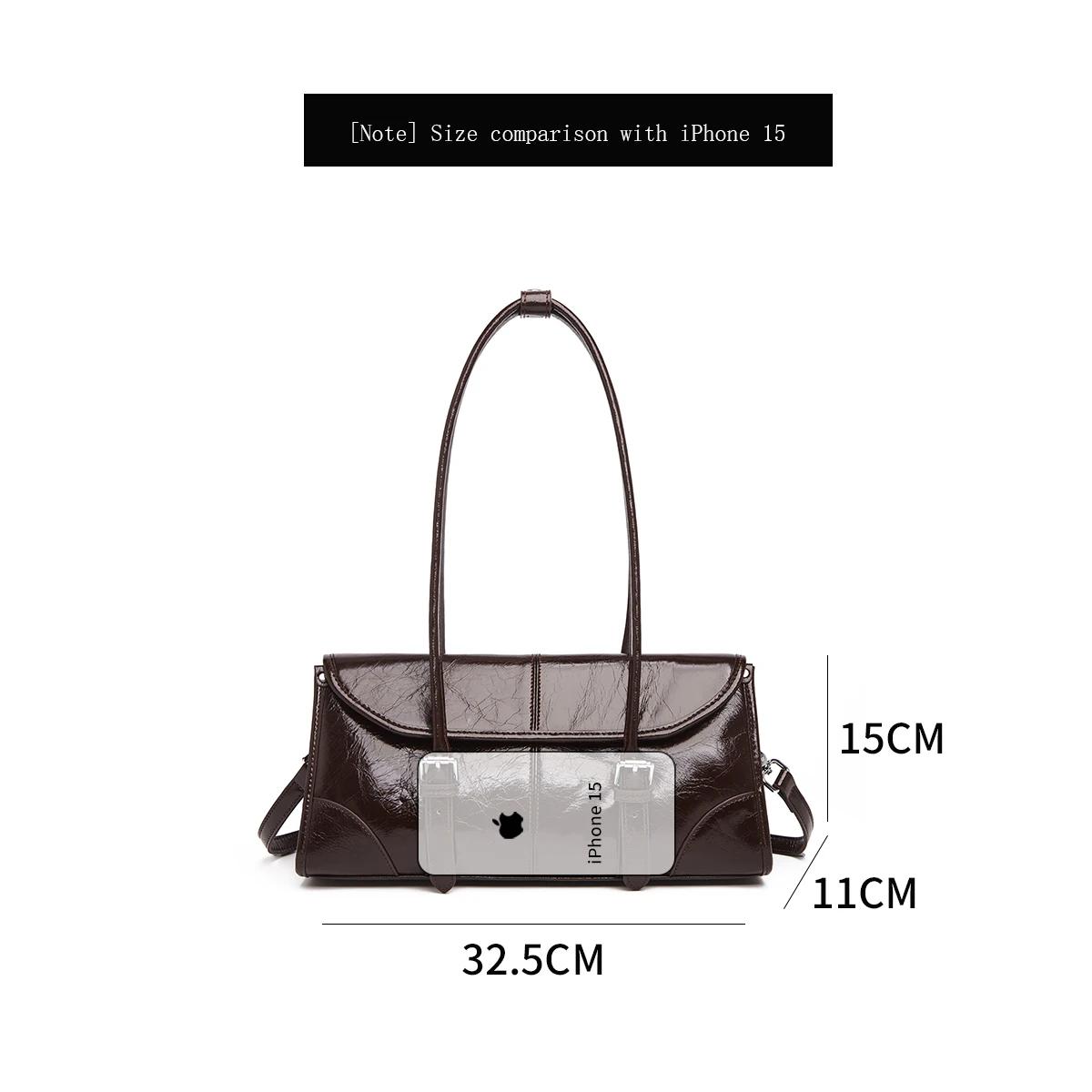 FOXER 2026 Nouvelle collection printemps – Sac à bandoulière pour femme en cuir véritable, style rét