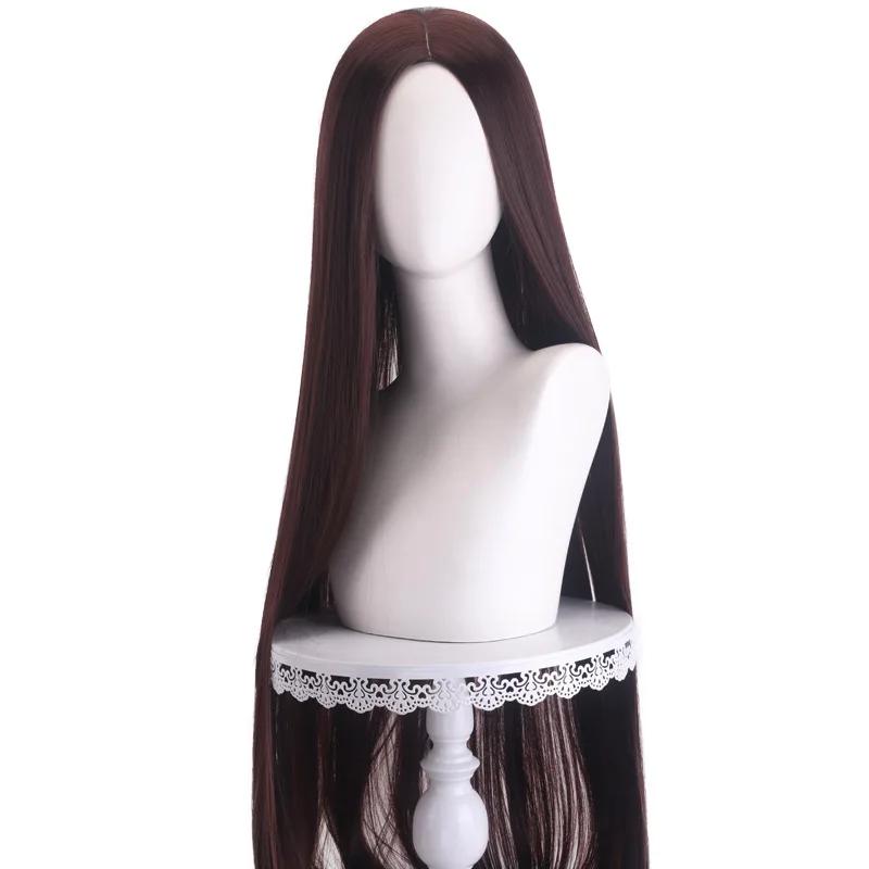 Perruque synthétique pour femmes, 40 pouces, couleur anime, longue et droite, frange fendue centrale