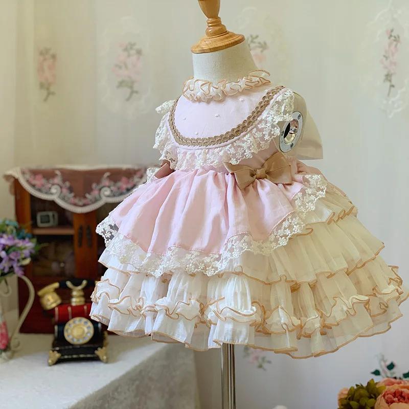 Robe de Princesse Lolita pour Petite Fille, Tenue de Noël Formelle, Ensemble Trois Pièces, Automne