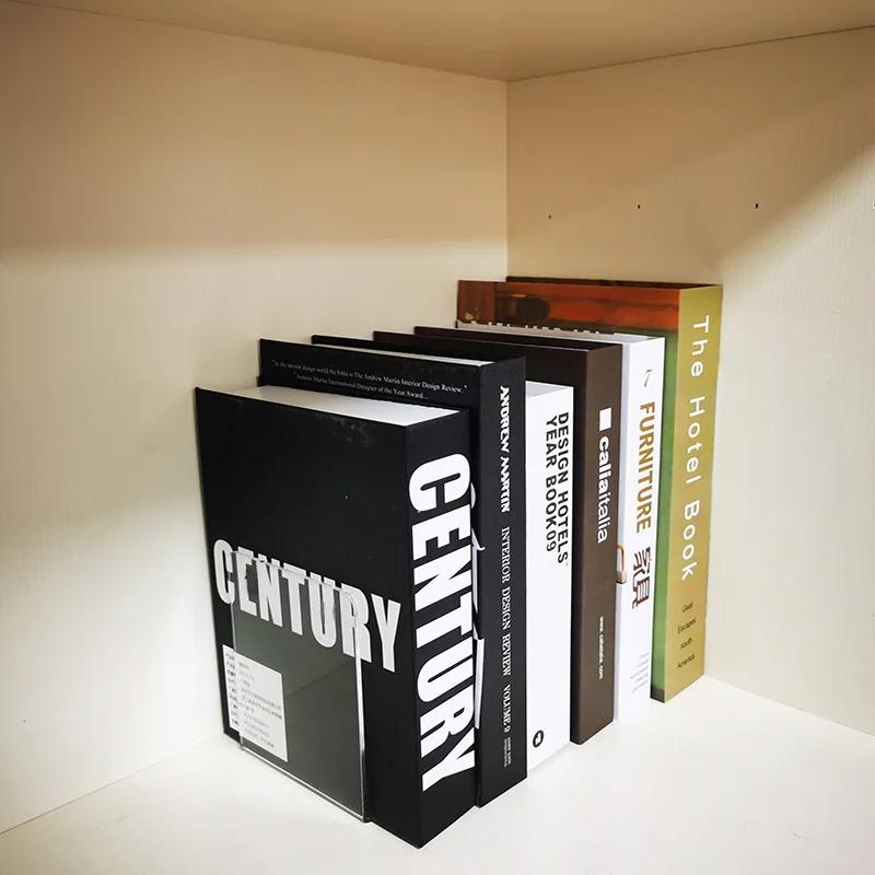 Serre-livres en acrylique, étagère de rangement décorative de bureau