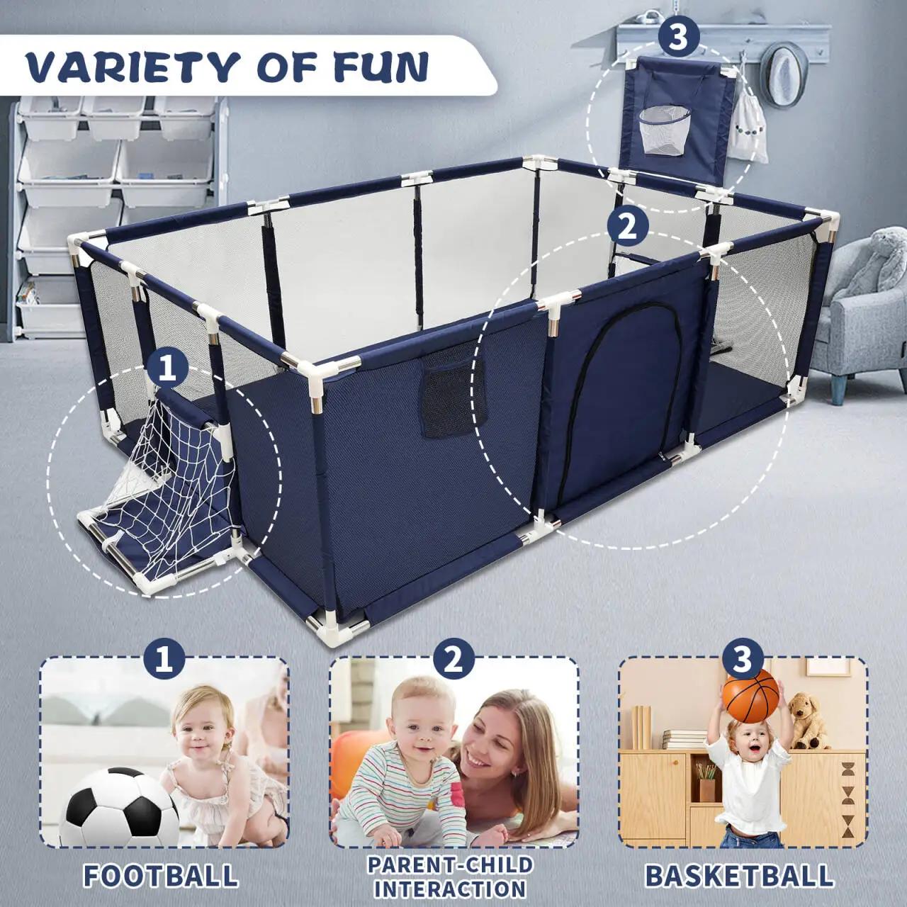 IMBABY-Barrière de sécurité pour bébés, grands parcs pour enfants, piscine sèche pour nouveau-nés, a