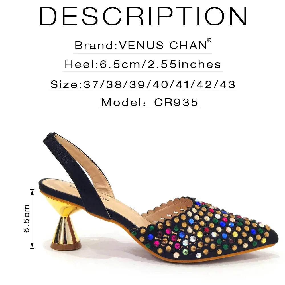 Venus Chan-Chaussures de Mariage à Talons Hauts et Pointus INS, Ensemble de Chaussures et Sacs Color