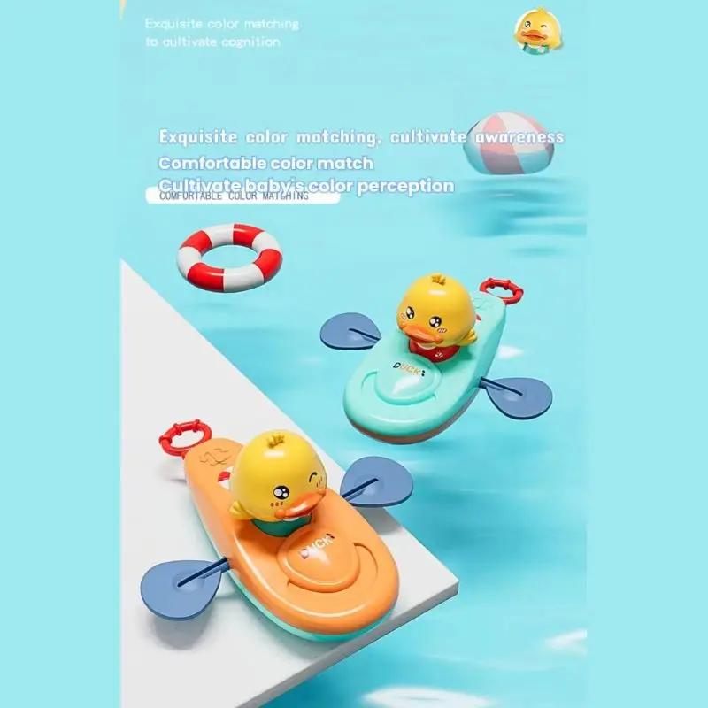 Jouet de Kayak petit canard jaune, 1 pièce, jouet de piscine, salle de bain, jouet d'eau classique,