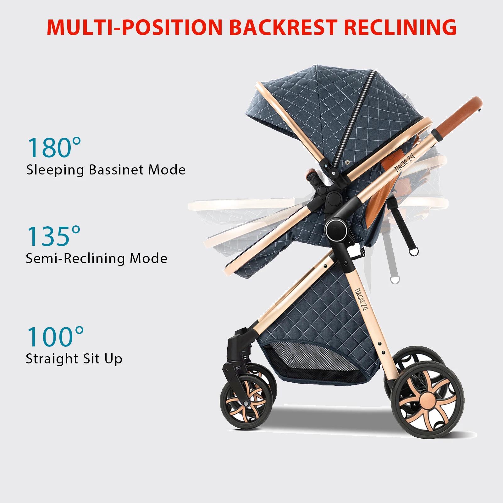 Warm 3 in 1 Baby Stroller with Car Seat Luxury Baby Pram High Landscape Infant Pushchair Lightweight