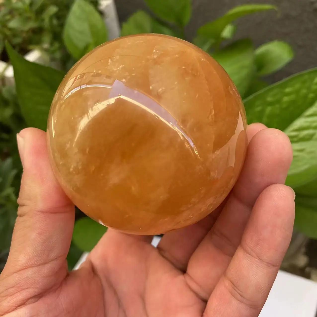 Sphère de cristal de quartz de calcite naturelle, pierre précieuse de guérison, décoration d'intérie