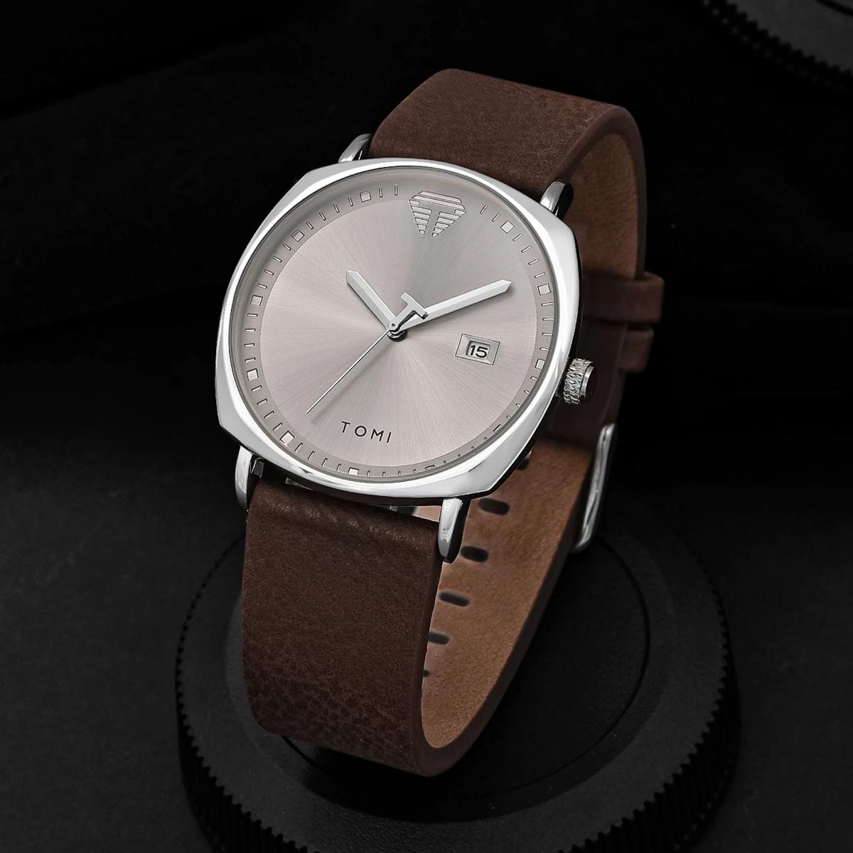 TOMI nouveau 2 pièces de luxe hommes d'affaires montre coffret cadeau Simple et décontracté hommes c