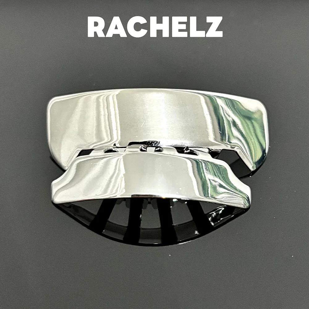 RACHELZ Cyberpunk Surface lisse dents carrées Grillz crocs Hip Hop futuriste brillant bouchons de de