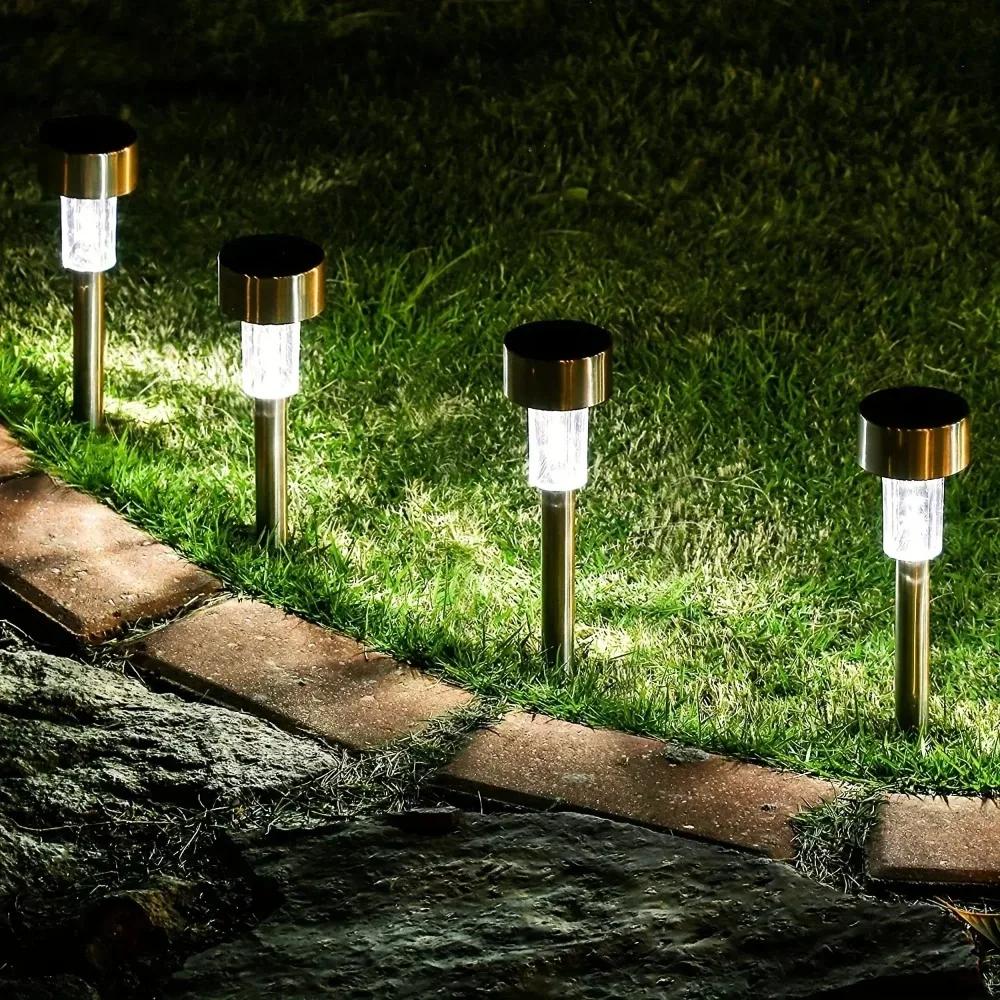 10 pièces lumières solaires lampe de jardin extérieure à énergie solaire étanche paysage chemin lumi