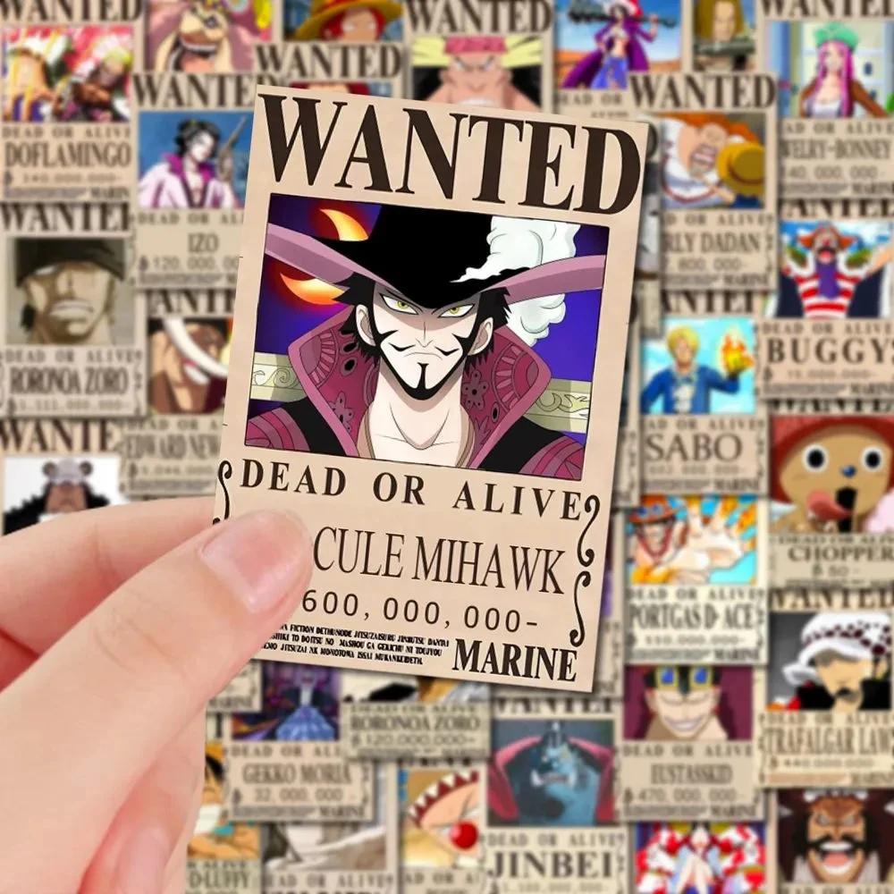 10/30/56 pièces Anime une pièce recherché affiches autocollants dessin animé décalcomanies Cool ordi