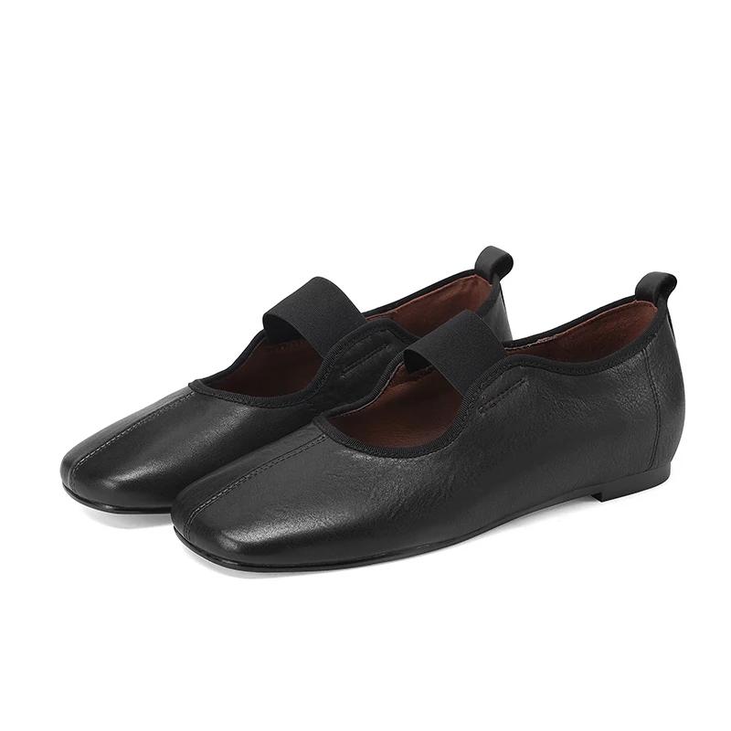 SmallHut nouveau 2026 tendance printemps en cuir véritable Mary Janes femmes chaussures plates bout