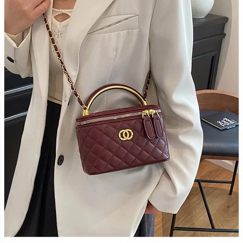 Sac à bandoulière matelassé de luxe 2026 pour femme avec chaîne – Sac à main polyvalent pour trajets