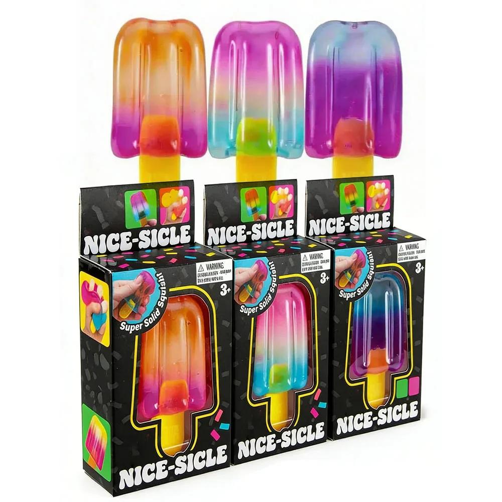 Schylling Needoh Nice Cube Sensory Nice-Sicle, cube sensoriel anti-stress, objet à presser anti-anxi