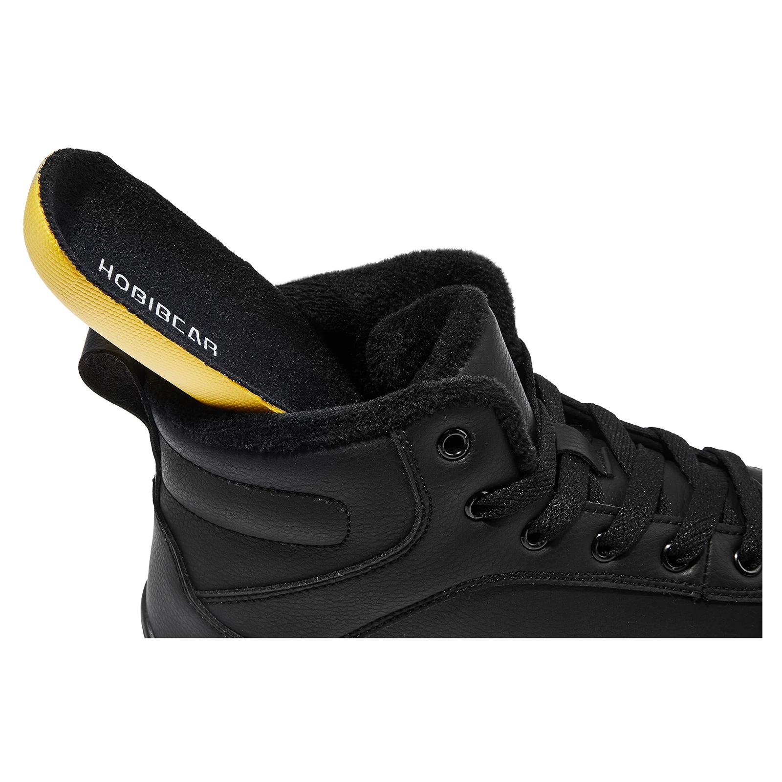BIBEAR-Chaussures à lacets en cuir Élpour hommes et femmes, baskets de rinçage doublées de fausse fo