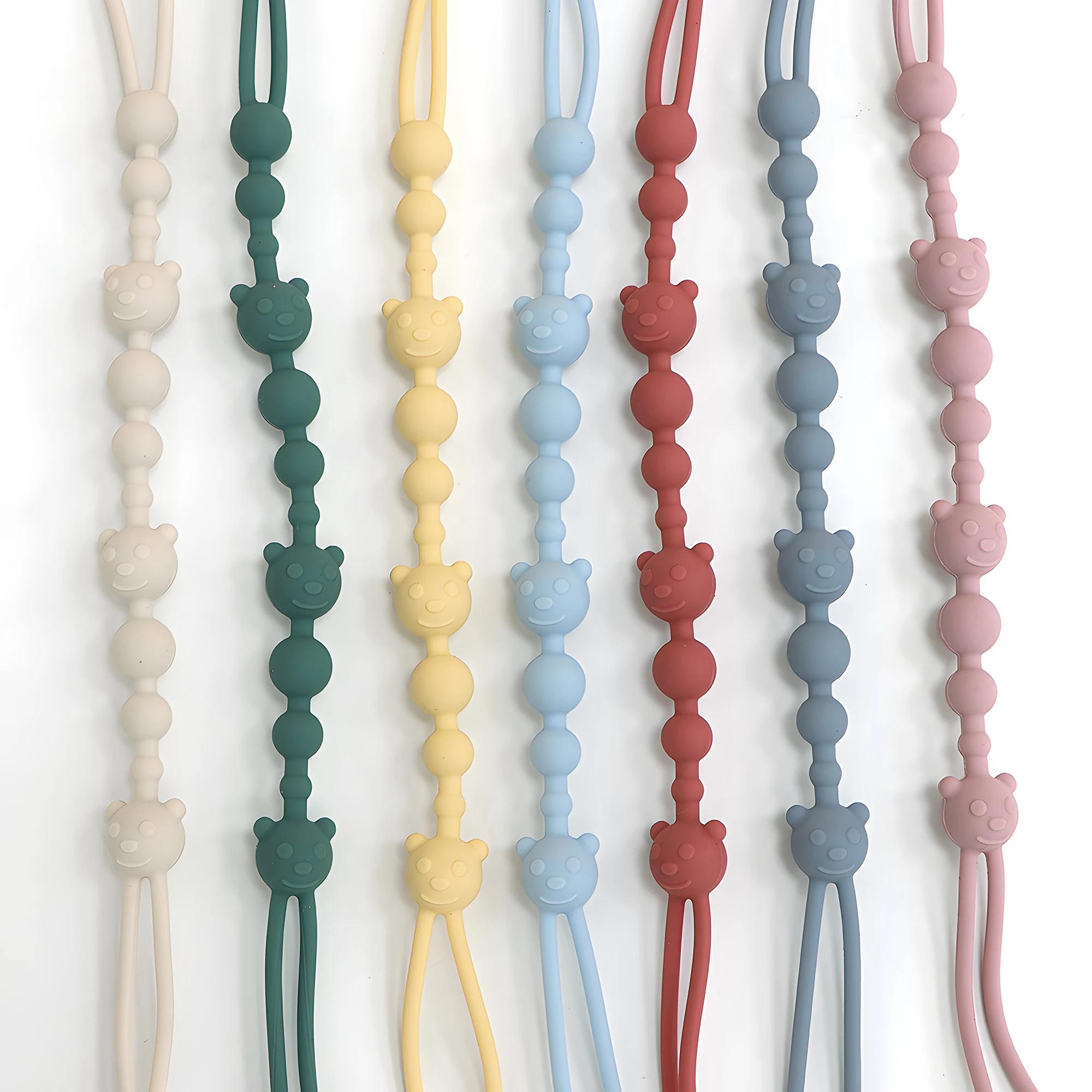 Sucette apaisante Anti-chaîne pour poussette de bébé, anneau de dentition, chaîne Anti-perte, Clip d