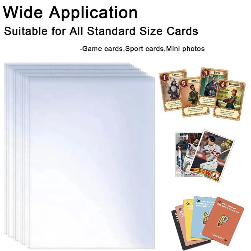 100-1000 pièces de protège-cartes transparents, pochettes pour cartes de jeu de société, protège-car