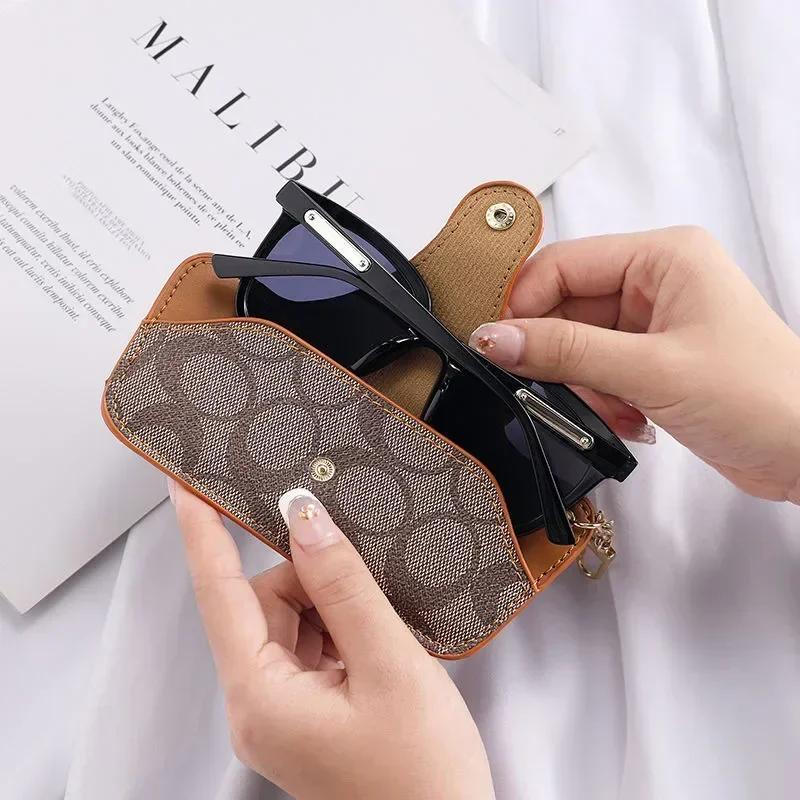 NOUVEAU Étui à lunettes portable avec porte-clés - Sac de rangement protecteur pour lunettes de myop