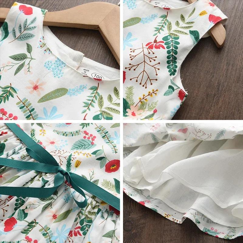 Bear Leader – robe à fleurs pour filles, tenue de princesse, vêtements décontractés, pour enfants de