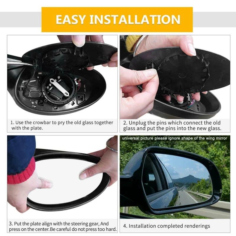 Rétroviseur Latéral en Verre pour Mercedes-Benz Classe C,E,S,GLC, W205, W222, W213, X253, 2013-2021