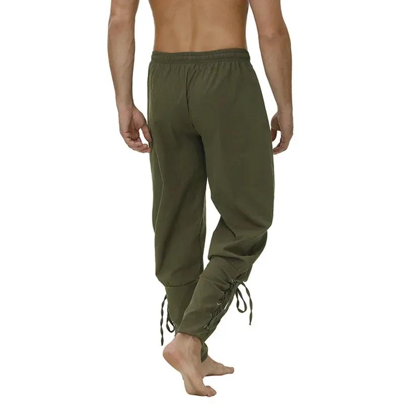Pantalon de Pirate à cordon de serrage, Costume Viking pour hommes, pantalon médiéval de la Renaissa