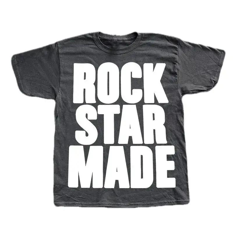 Rock Goth mode hommes Punk Grunge Hip Hop Rap Vintage lettre impression T-Shirt court décontracté su