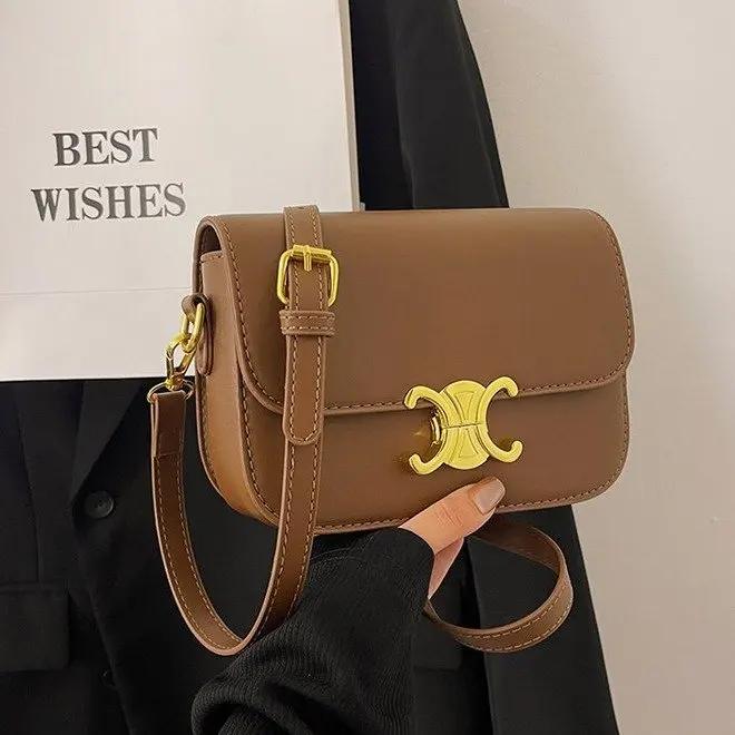 Sac messager classique vintage pour femmes 2026, en cuir suédé souple, idéal pour les occasions de b