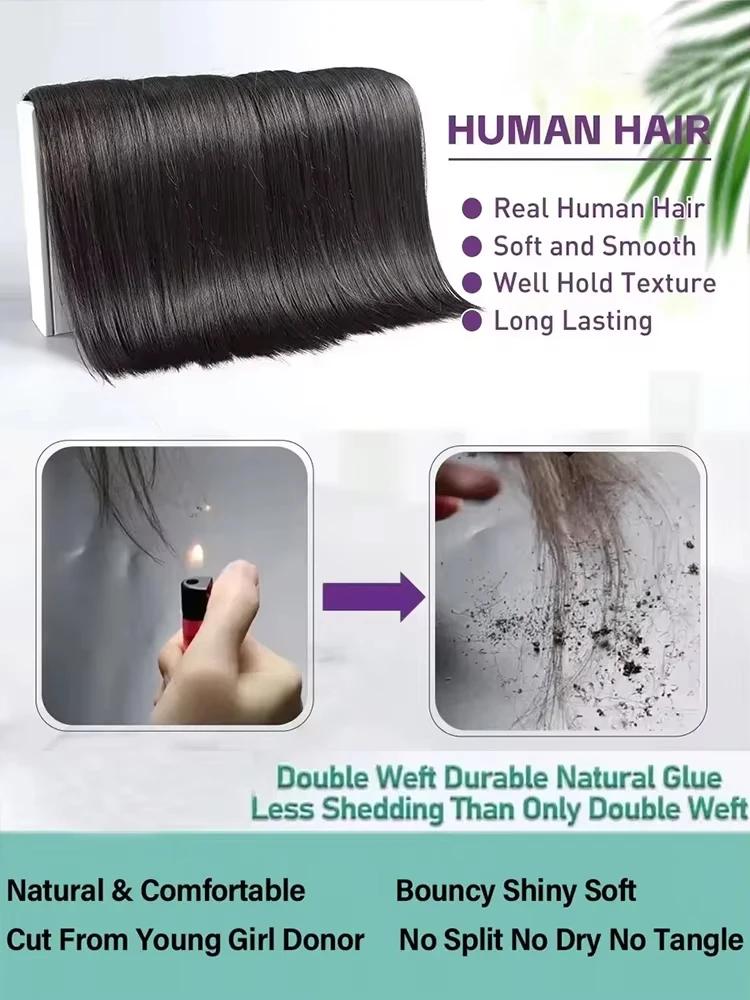 Extensions de Cheveux Humains Naturels Raides Comme des Baguettes, 36-40 Pouces, Cheveux Bruts, Lots