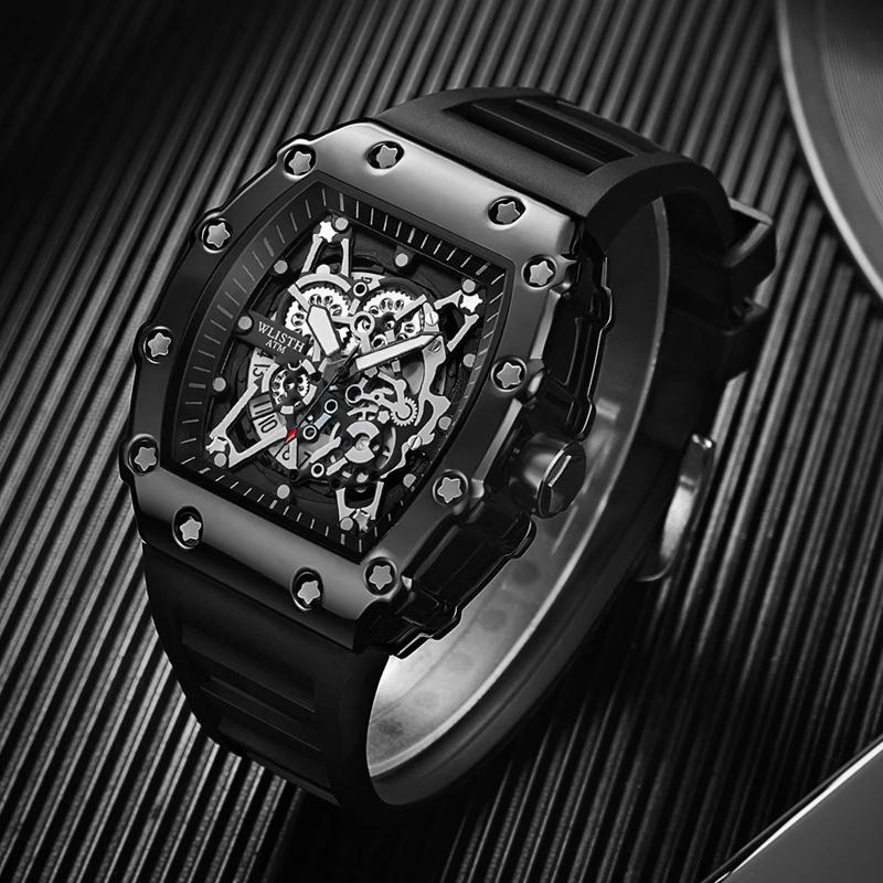 Montre de commerce extérieur grand cadran pour hommes Quartz étanche Sport carré montre lumineuse po