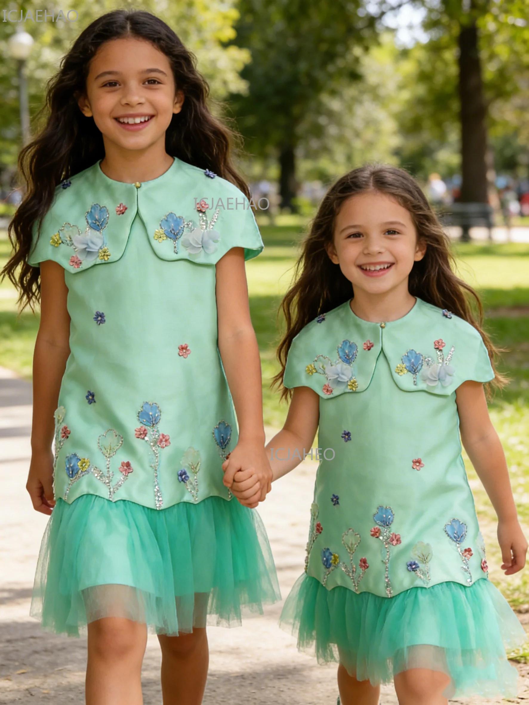 Robes Vertes pour Enfants, Robes de Filles, Vêtements pour Enfants, Tenues de Princesse pour Fêtes,