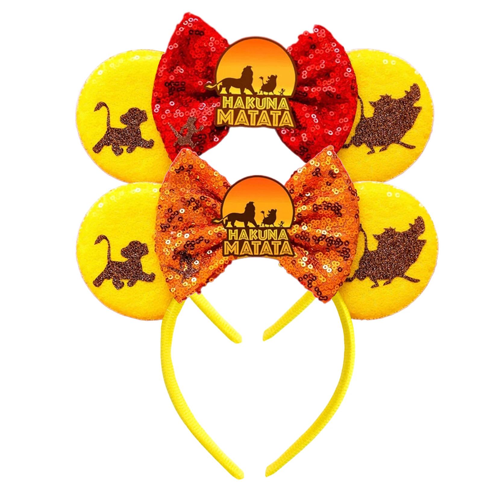 Bandeaux Mickey Mouse le roi Lion Mufasa Simba oreilles bandeaux pour filles enfant Pumba chapeaux f