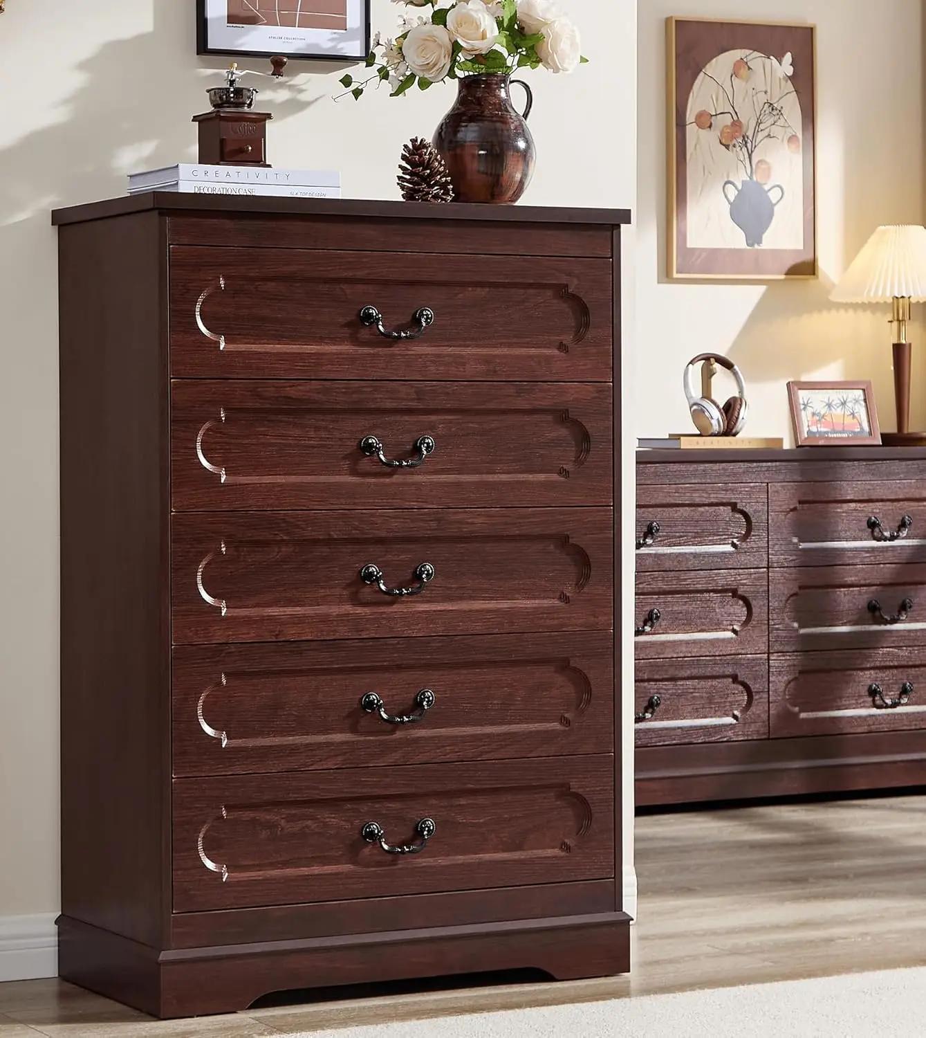 Commode pour chambre à coucher, ferme, commode en bois de cerisier pour chambre à coucher, commodes