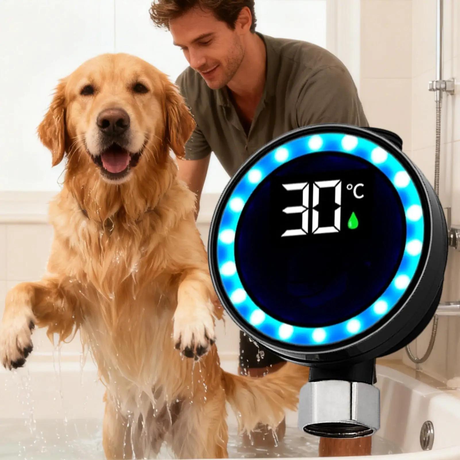 Thermomètre à eau de douche numérique, affichage LED, lecture rapide, compteur de température pour e