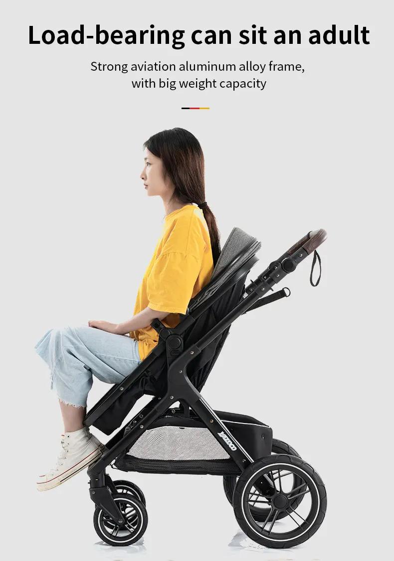 Poussette bébé 3 en 1 facile à plier multifonctionnelle poussette voyage Portable landau siège de sé