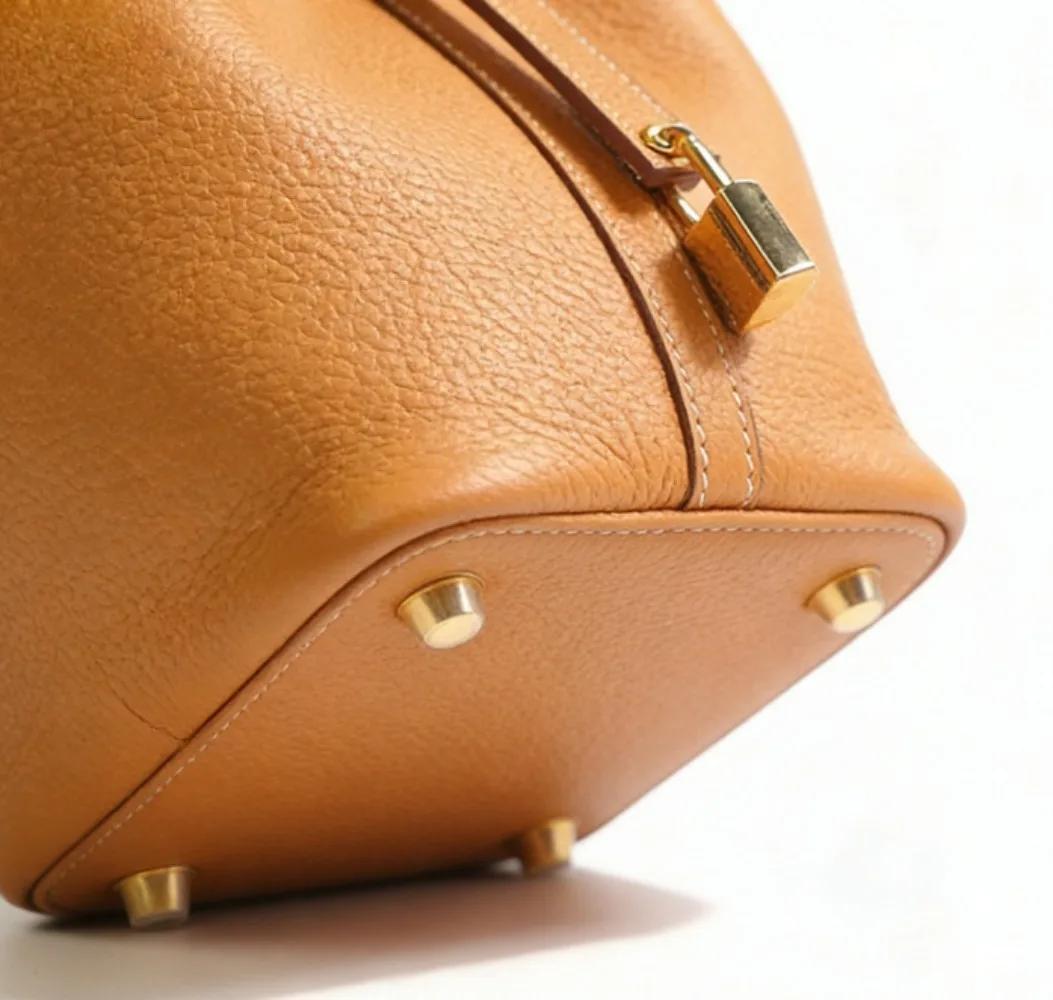 Sac panier à légumes en cuir de vache pour femmes, sac seau polyvalent à première couche, sac à main