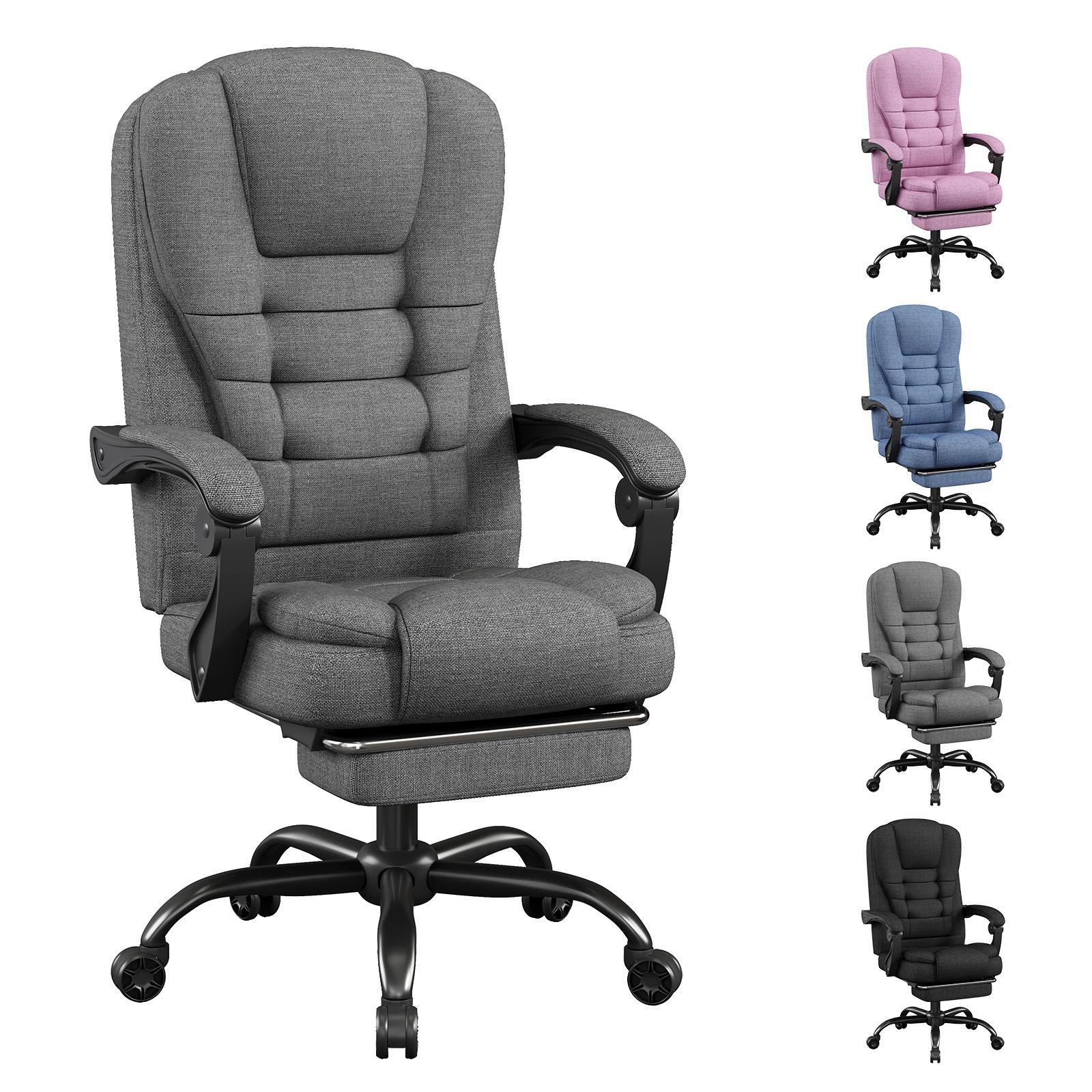 Chaise de bureau de direction ergonomique – Chaise à dossier haut avec appui-tête et soutien lombair