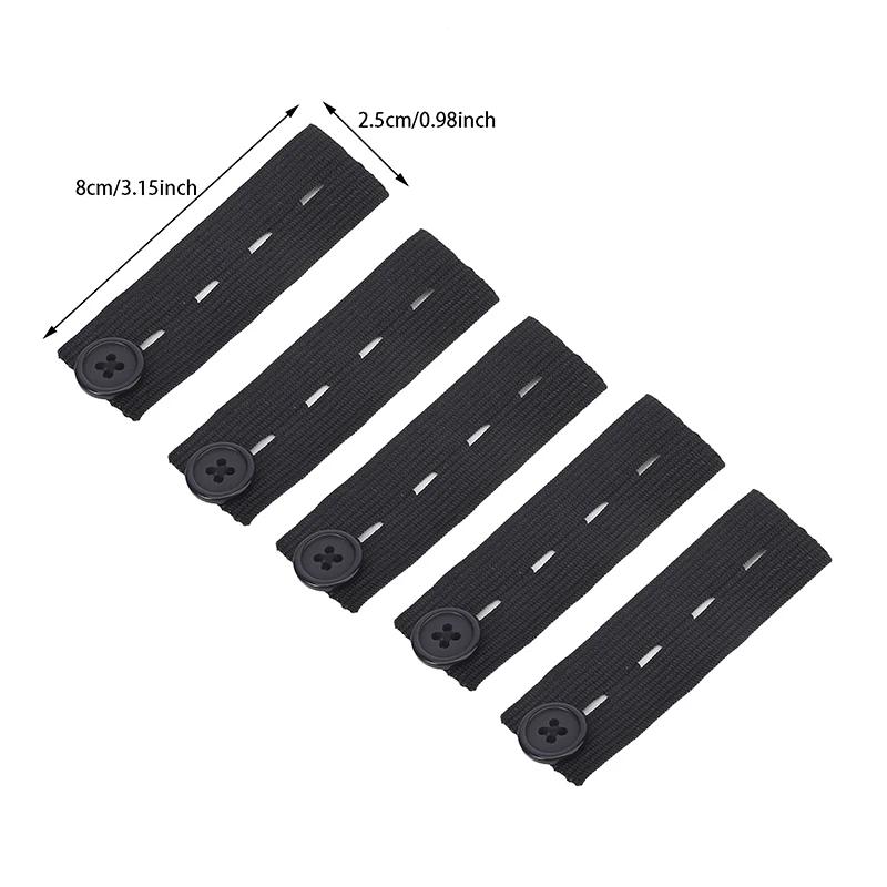 5 pièces jean Extension boucle élastique réglable taille bouton ceinture allongement pour pantalon p
