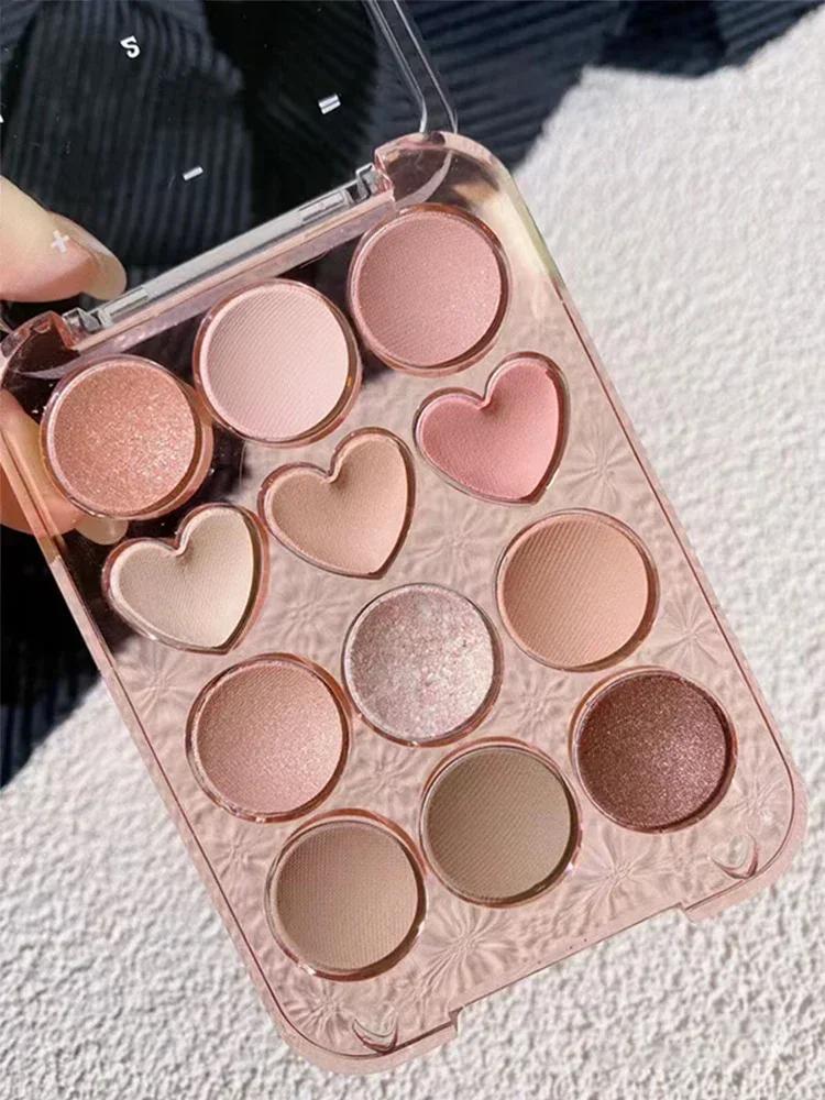 Colorgram – Palette de fards à paupières 12 couleurs, mat, nacré, longue durée, imperméable, beauté