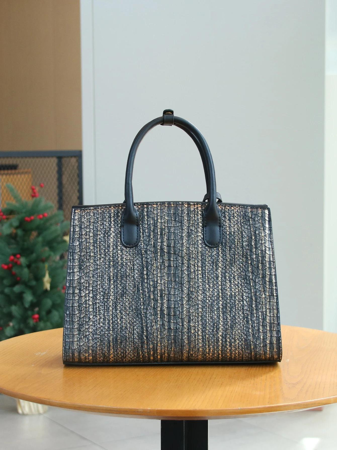 Sac à main de luxe pour femme, nouvelle collection automne/hiver 2026, en cuir verni motif léopard,