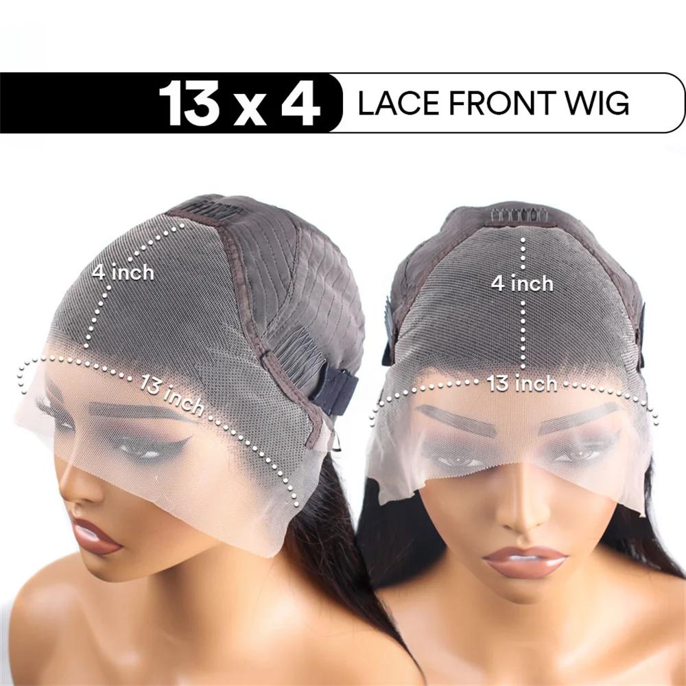 Sophia-Perruque Lace Front Wig Naturelle Lisse, Cheveux Humains, HD, 13x4, 40 Pouces, pour Femme