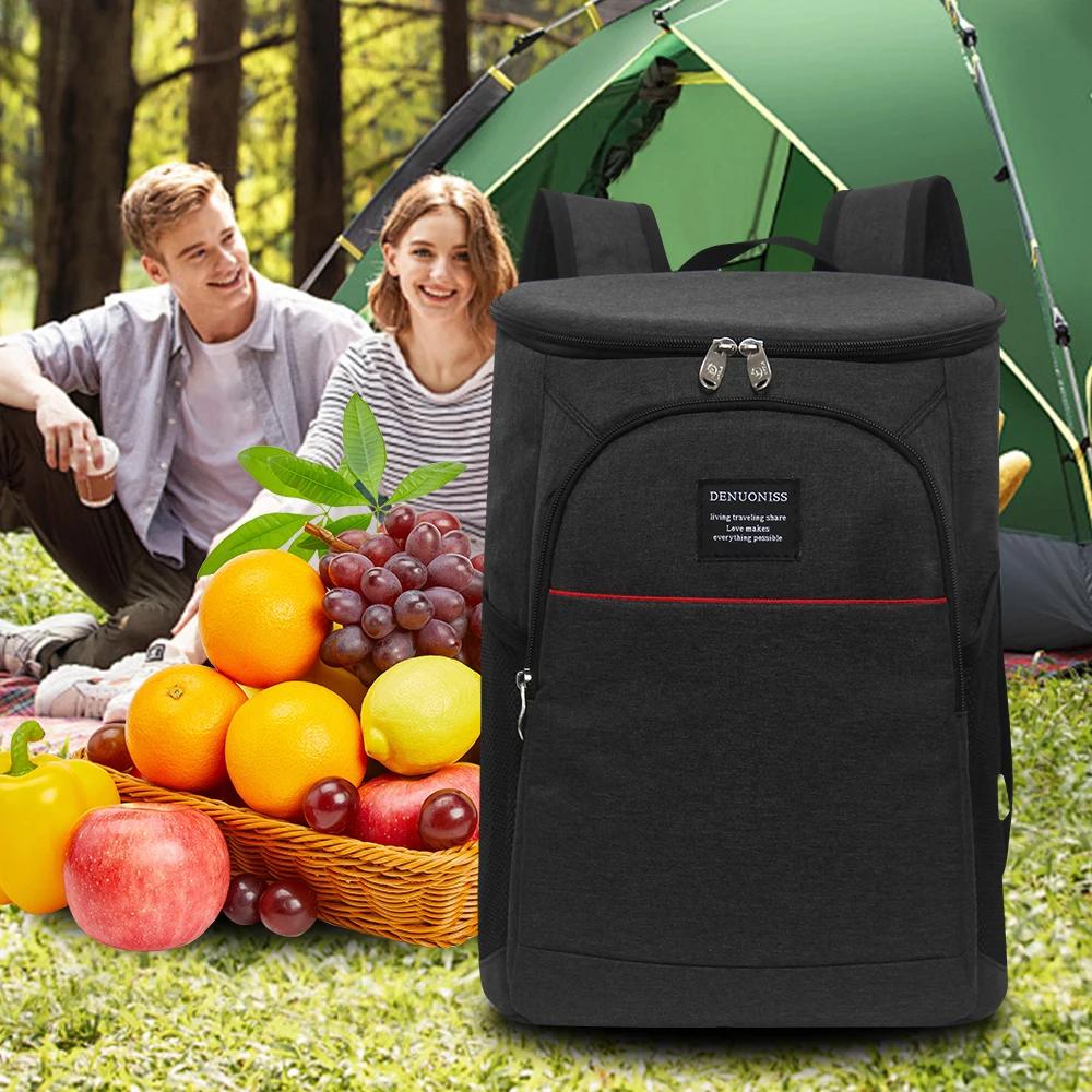 DENUONISS 20L sac à dos isotherme thermique multicouche sac à dos isolé étanche sac anti-fuite pique