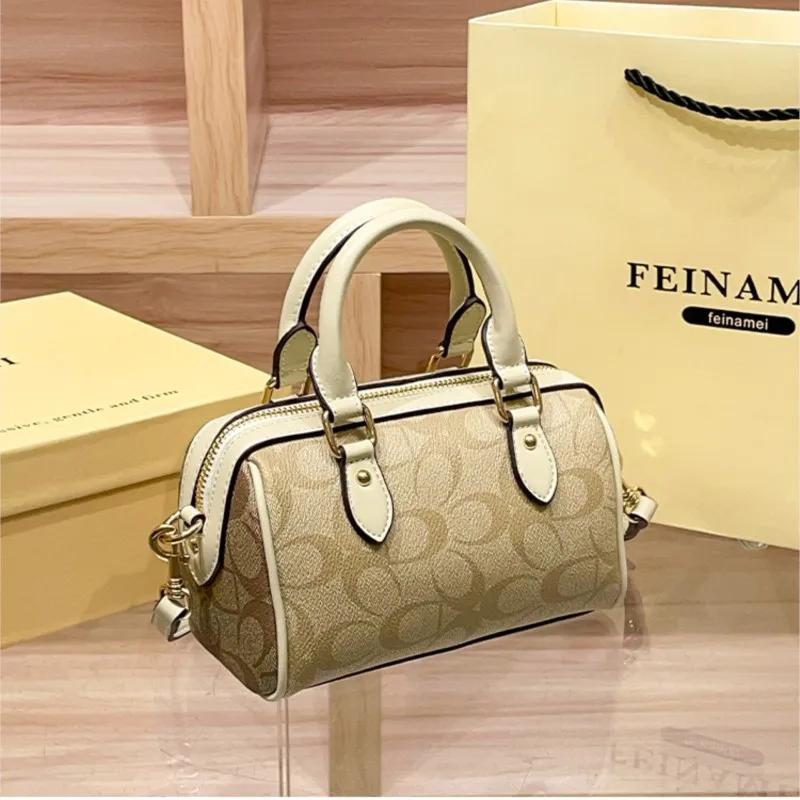 Sac à main Boston léger de marque de luxe pour femmes, sac à bandoulière rétro haut de gamme à bando