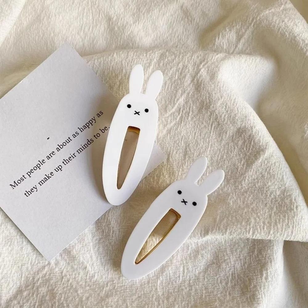 Pince de décoration de cheveux Miffy Kawaii Ins, pince à frange de princesse, lapin doux et Cool, co