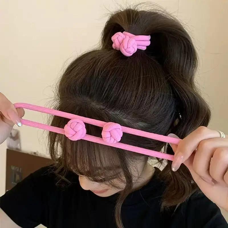 Attaches de cheveux en caoutchouc extensibles simples pour femmes, haute élasticité, mode fille, cor