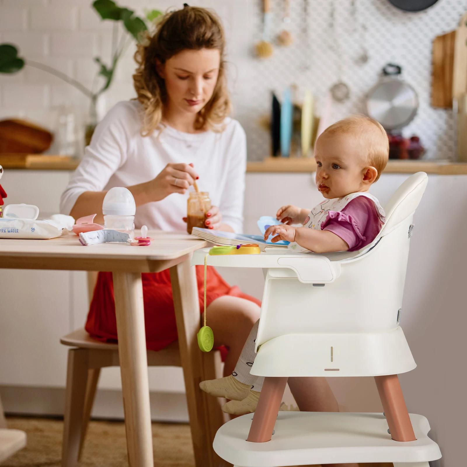 Chaise haute 6 en 1 pour bébé, chaise haute, chaise de salle à manger, Table d'apprentissage, Table